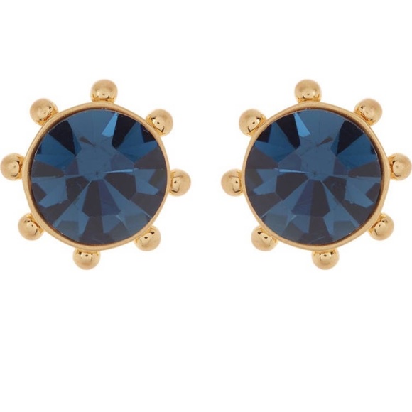 kate spade Jewelry - New KATE SPADE gold-tone bezel set crystal stud earrings - Montana